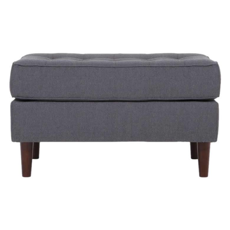  EQ3 Reverie Fabric Ottoman 30095-04-GR10 IMAGE 1