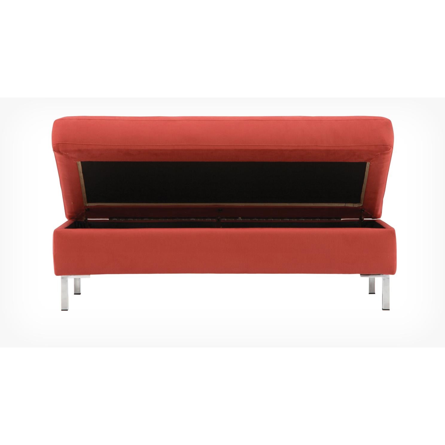  EQ3 Salema Fabric Storage Ottoman 30024-94-GR10 IMAGE 2