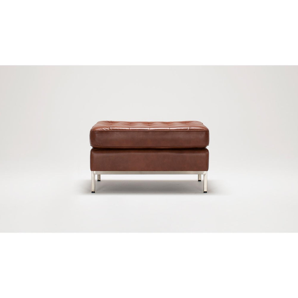  EQ3 Reverie Leather Ottoman 37095-04-GR100 IMAGE 2