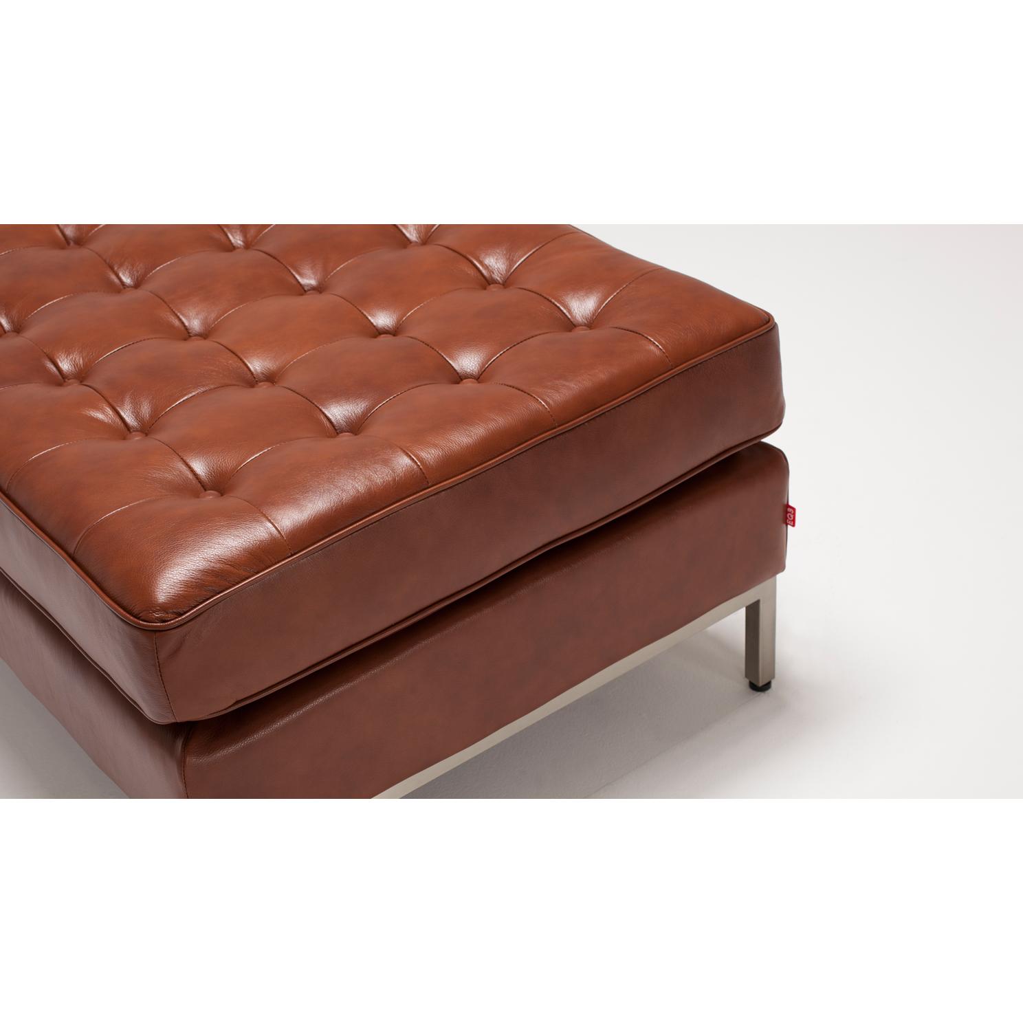  EQ3 Reverie Leather Ottoman 37095-04-GR100 IMAGE 3