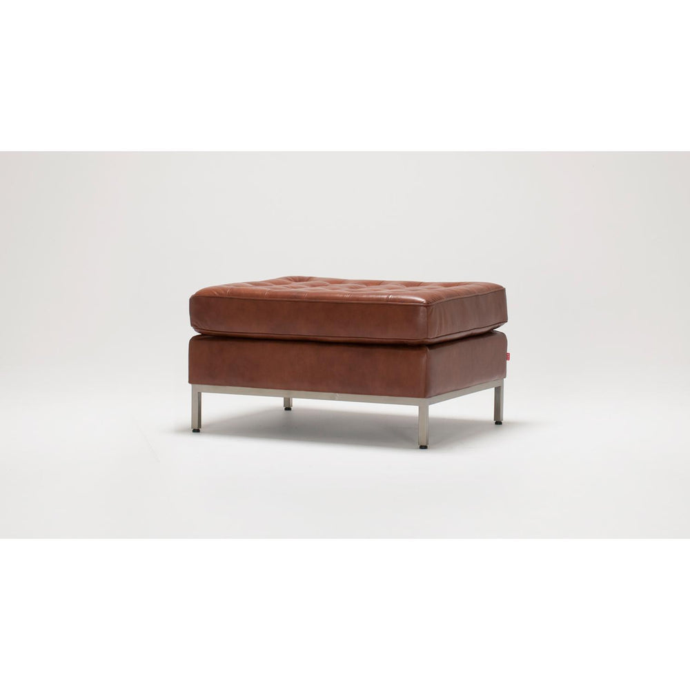  EQ3 Reverie Leather Ottoman 37095-04-GR100 IMAGE 5