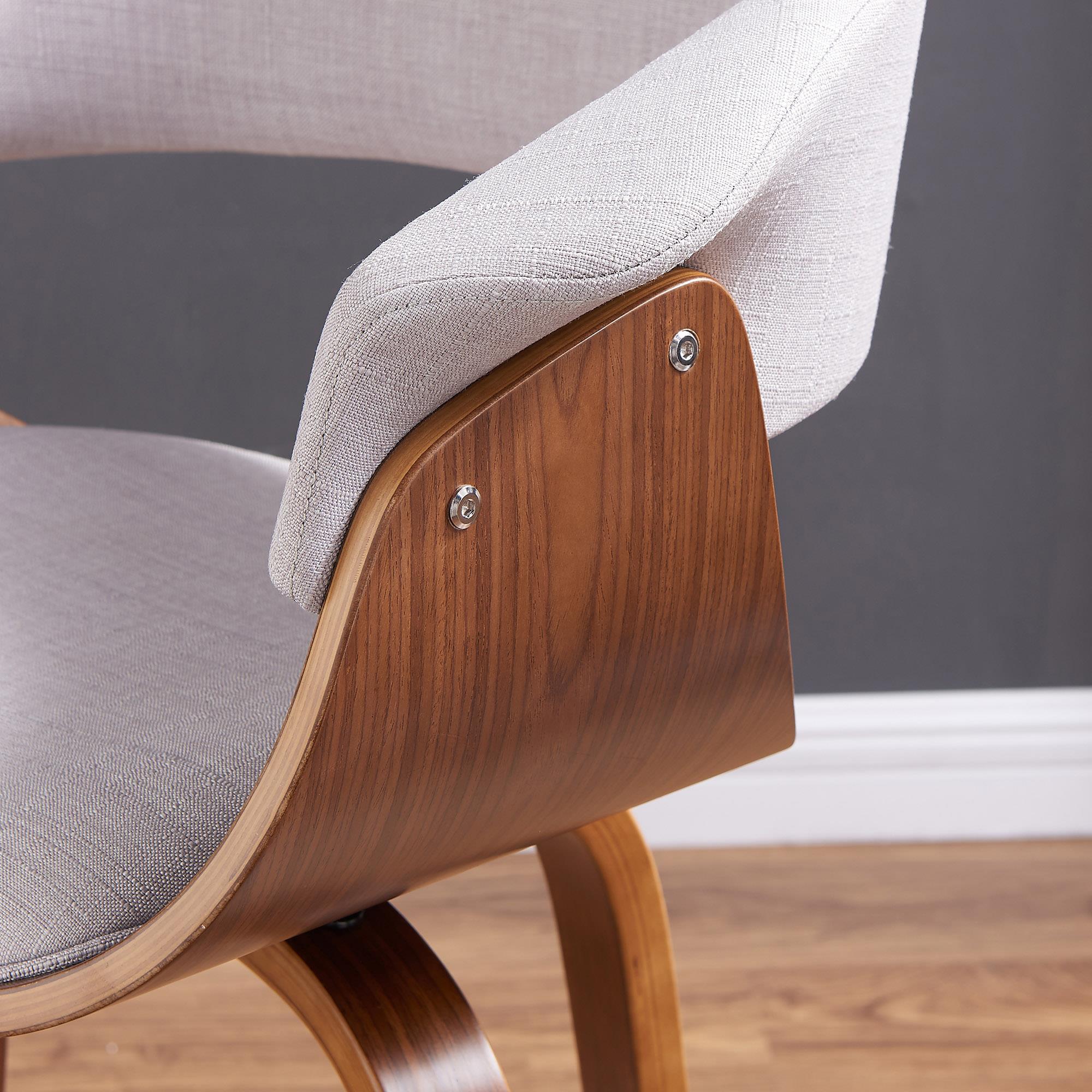  !nspire Holt 403-981GY Accent/Dining Chair - Grey and Walnut IMAGE 4