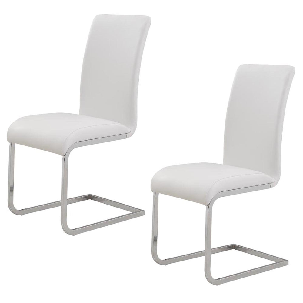  Worldwide Home Furnishings Maxim 202-489WT Dining Chair - White and Chrome IMAGE 7