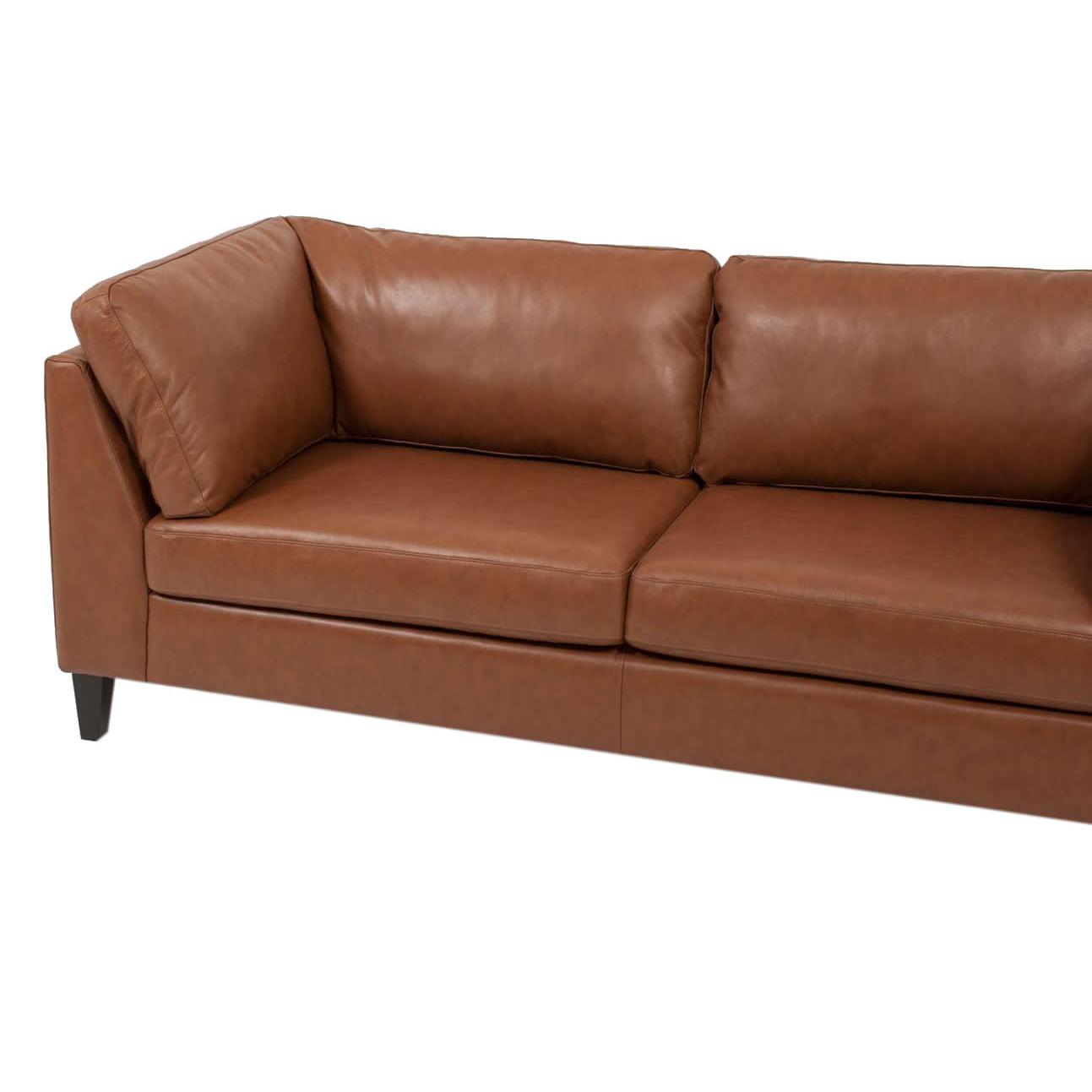  EQ3 Salema Stationary Leather Sofa 37024-91-GR100 IMAGE 4