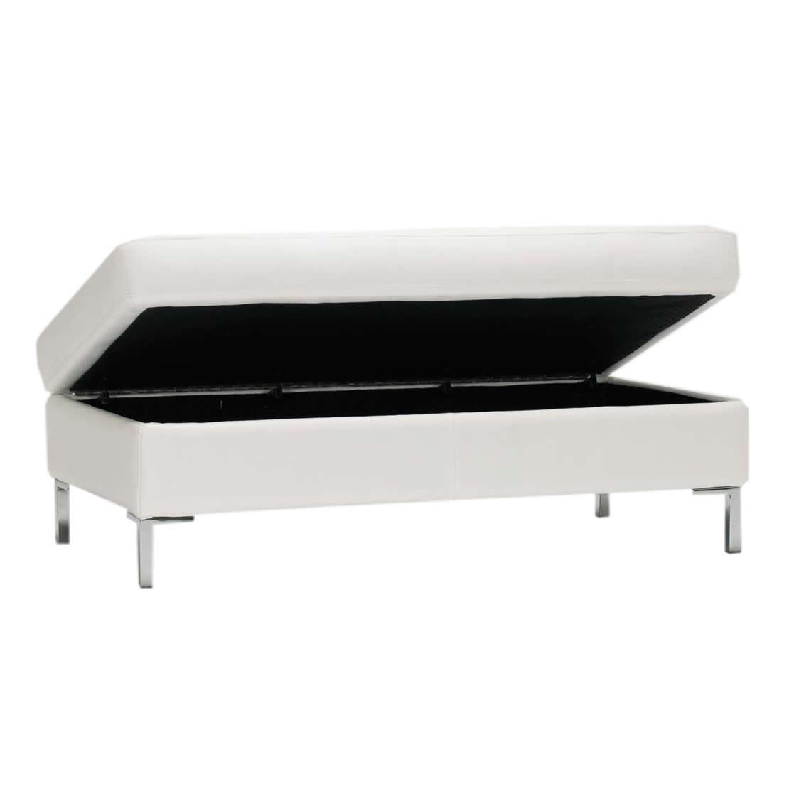  EQ3 Salema Leather Storage Ottoman 37024-94-GR100 IMAGE 4