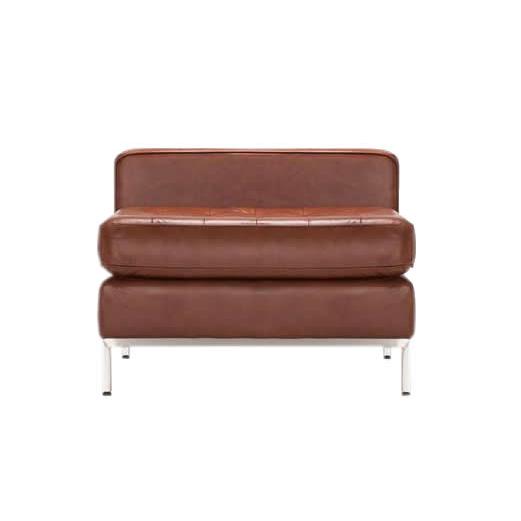  EQ3 Reverie Leather Ottoman 37095-24-GR100 IMAGE 1