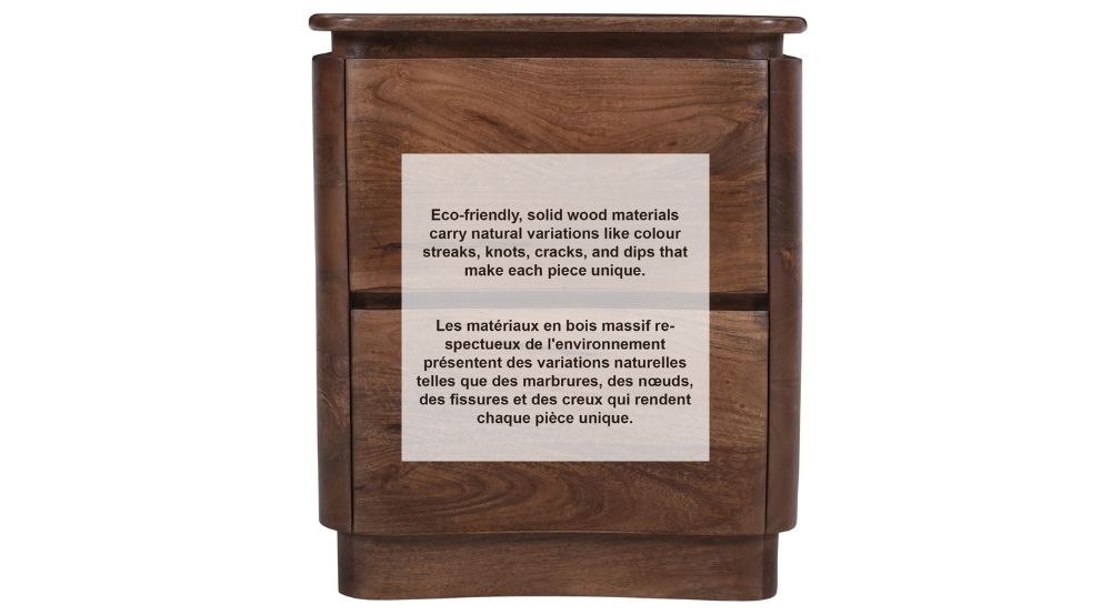 Akhila 2 Drawer Accent Table in Walnut