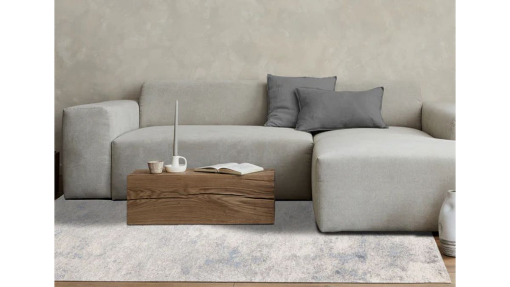 Cathedral Cream Blue Grey Marble Rug