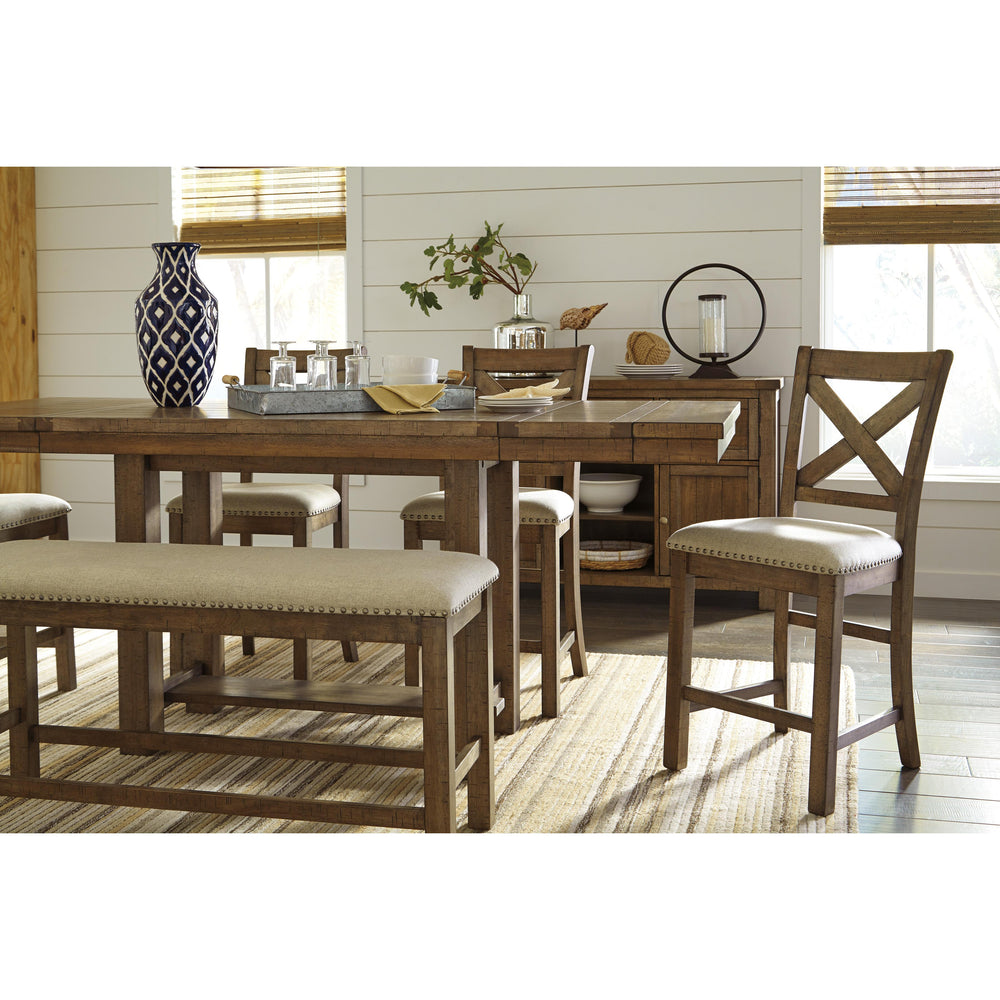  Signature Design by Ashley Moriville Counter Height Bench D631-09 IMAGE 4
