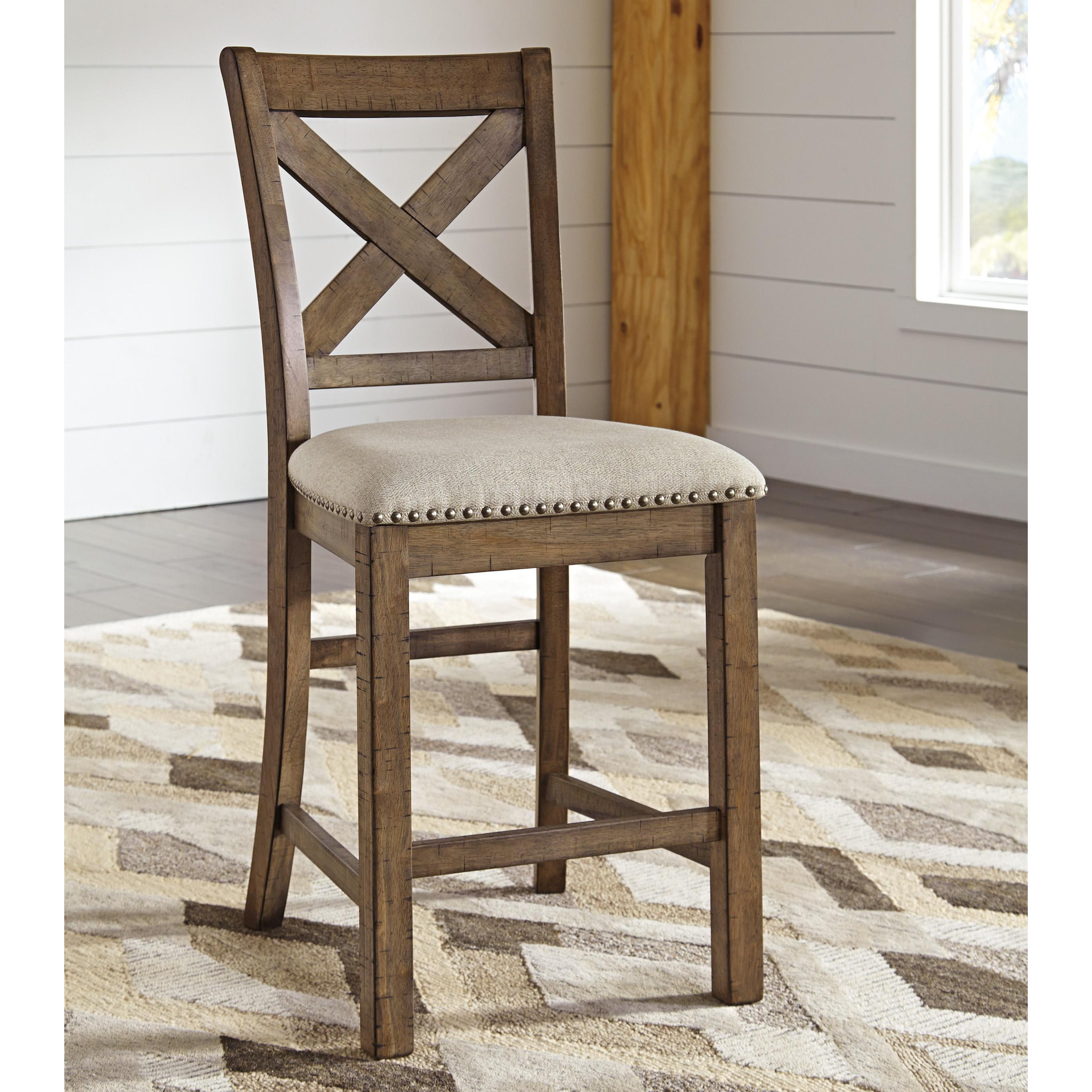  Signature Design by Ashley Moriville Counter Height Stool D631-124 IMAGE 2