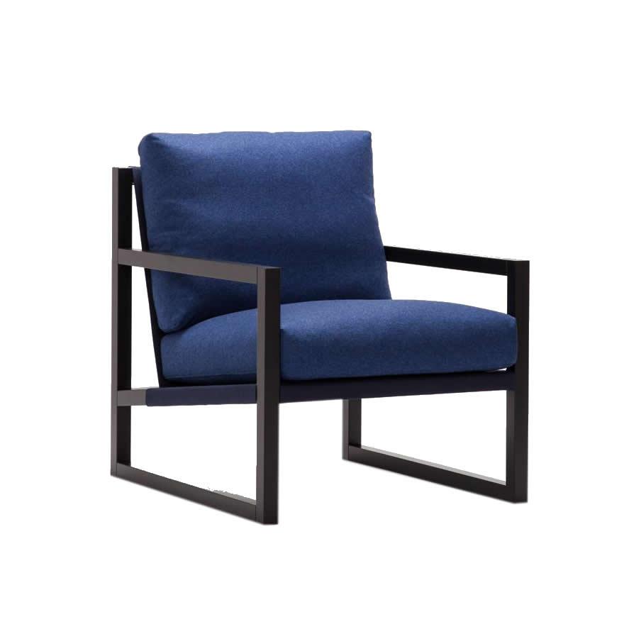  EQ3 Chiara Stationary Fabric Chair 30125-02-GR10 IMAGE 2
