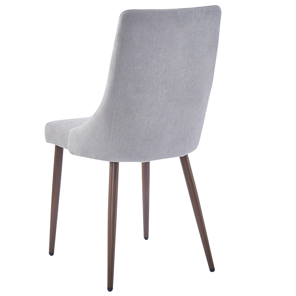  Worldwide Home Furnishings Cora 202-182GY Fabric Dining Chair - Grey and Walnut IMAGE 3