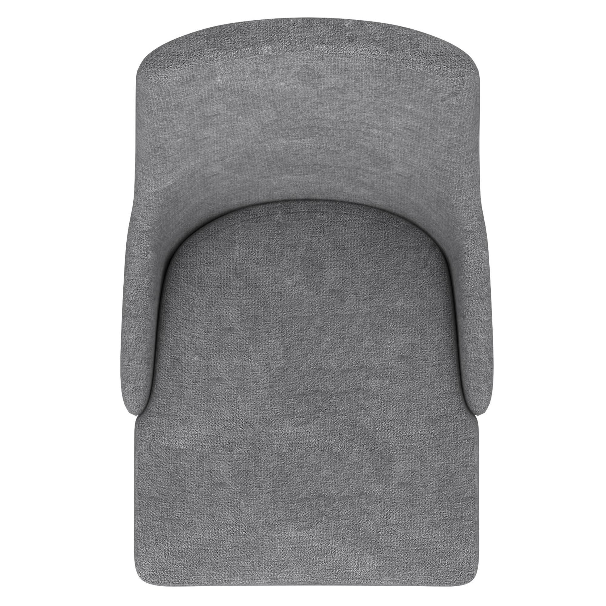  Worldwide Home Furnishings Cora 202-182GY Fabric Dining Chair - Grey and Walnut IMAGE 6