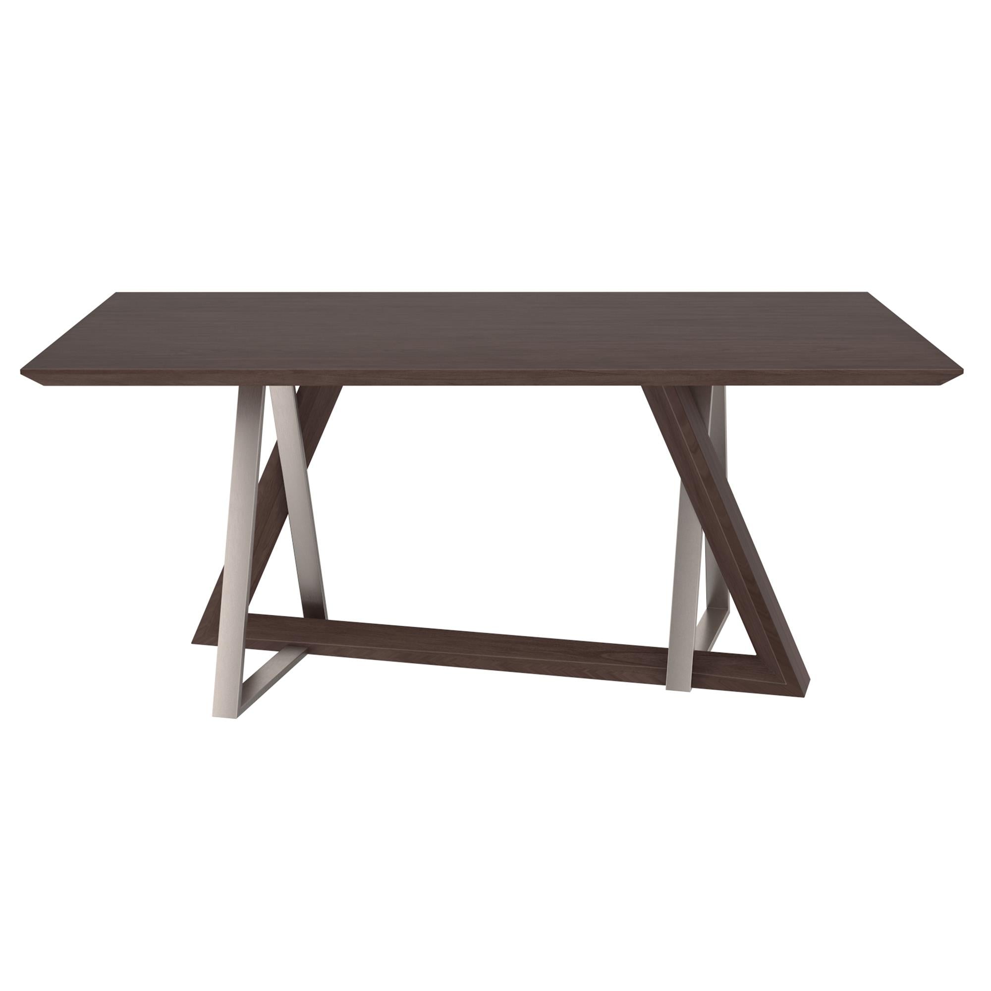  !nspire Drake 201-219WAL Rectangular Dining Table - Walnut IMAGE 4