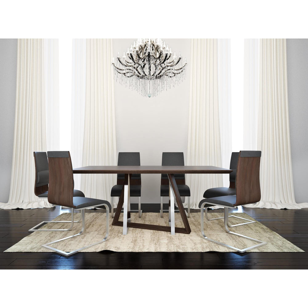  !nspire Drake 201-219WAL Rectangular Dining Table - Walnut IMAGE 7