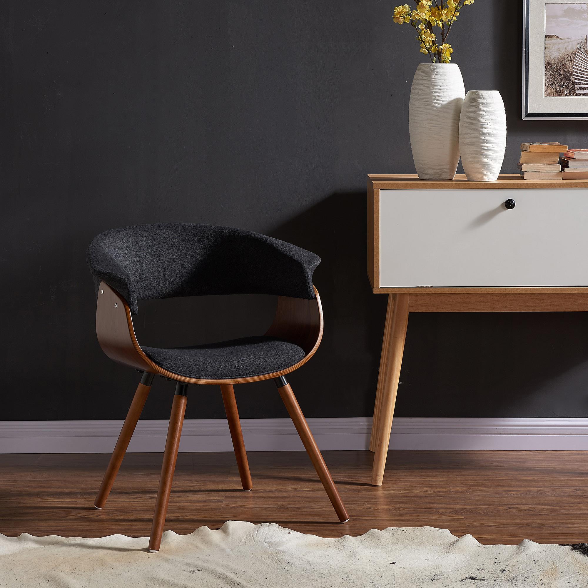  !nspire Holt 403-981CH Accent/Dining Chair - Charcoal and Walnut IMAGE 2