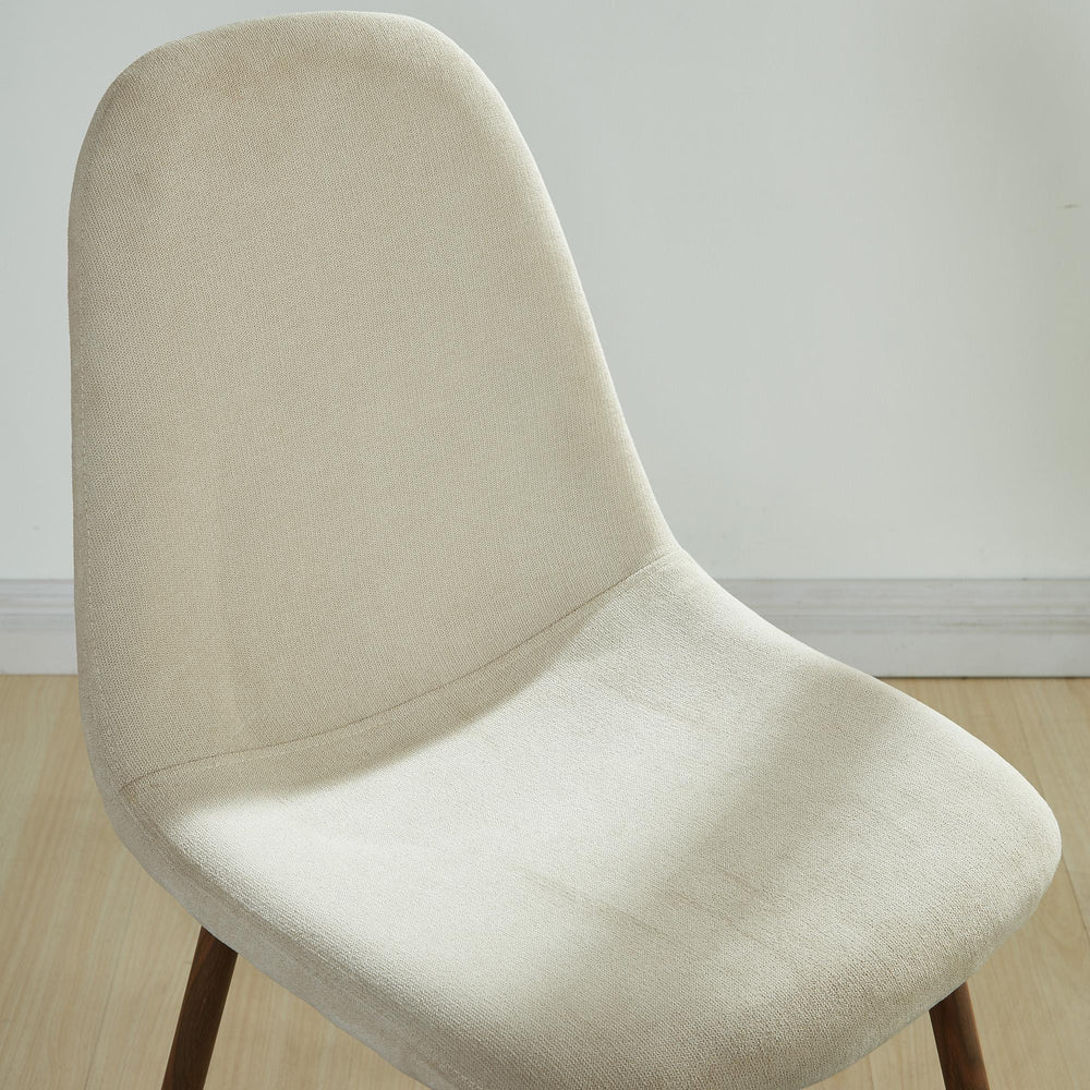  Worldwide Home Furnishings Lyna 202-250BG Dining Chair - Beige and Walnut IMAGE 5