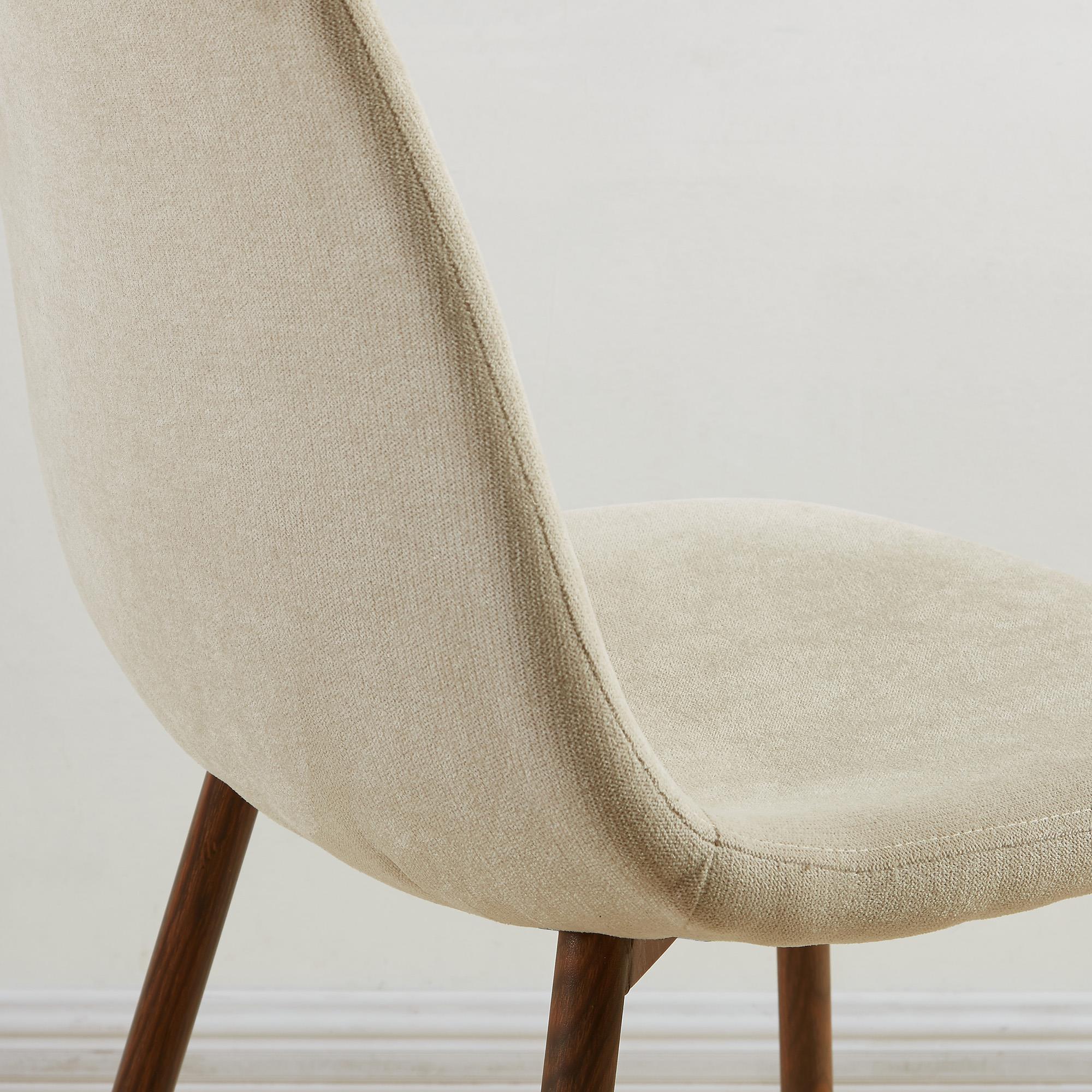  Worldwide Home Furnishings Lyna 202-250BG Dining Chair - Beige and Walnut IMAGE 6