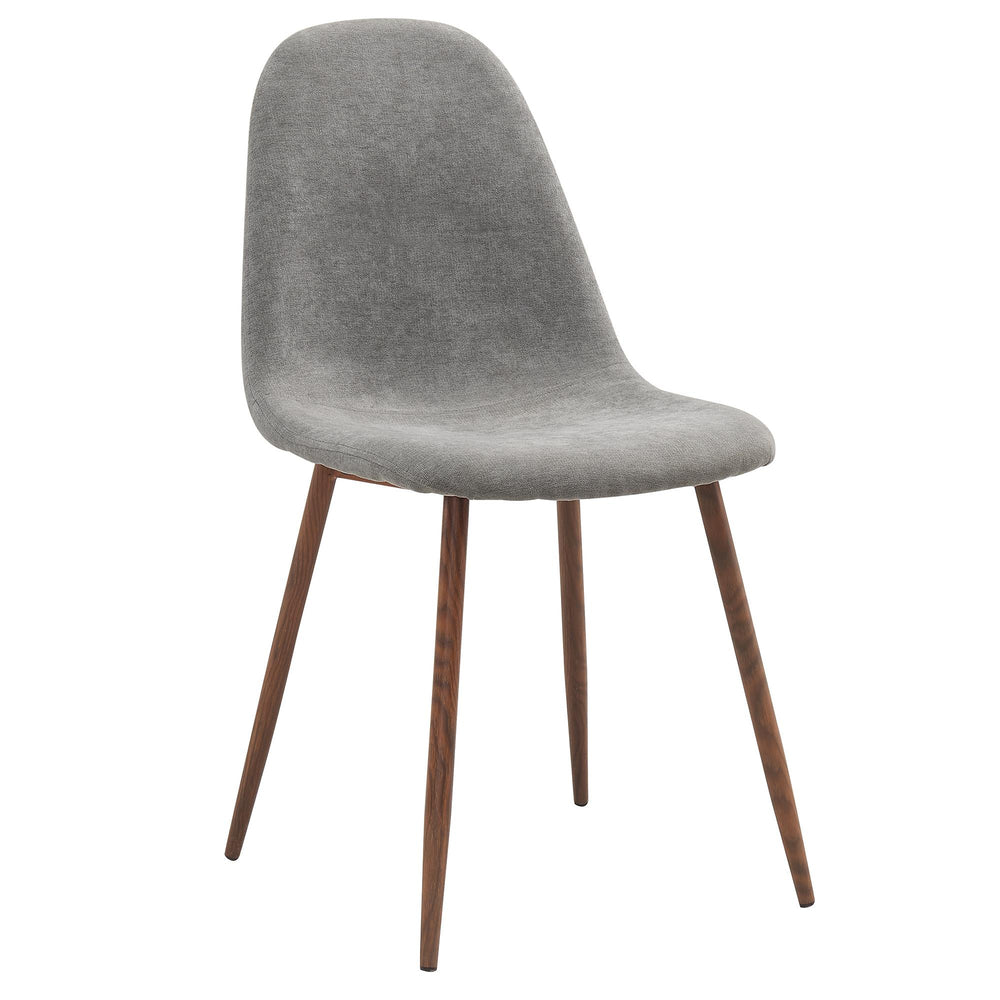  Worldwide Home Furnishings Lyna 202-250GY Dining Chair - Grey and Walnut IMAGE 1