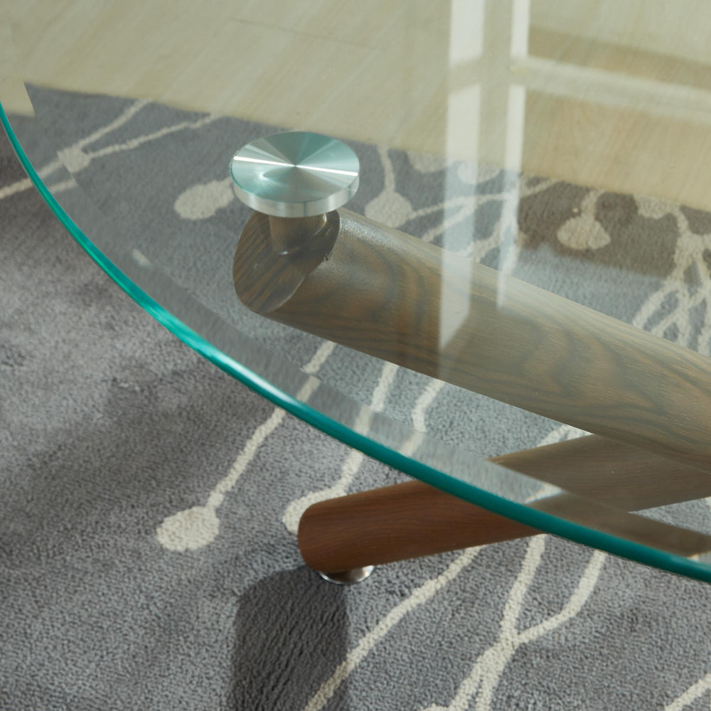  Worldwide Home Furnishings Rocca 201-264-40 Round Dining Table - Walnut IMAGE 2