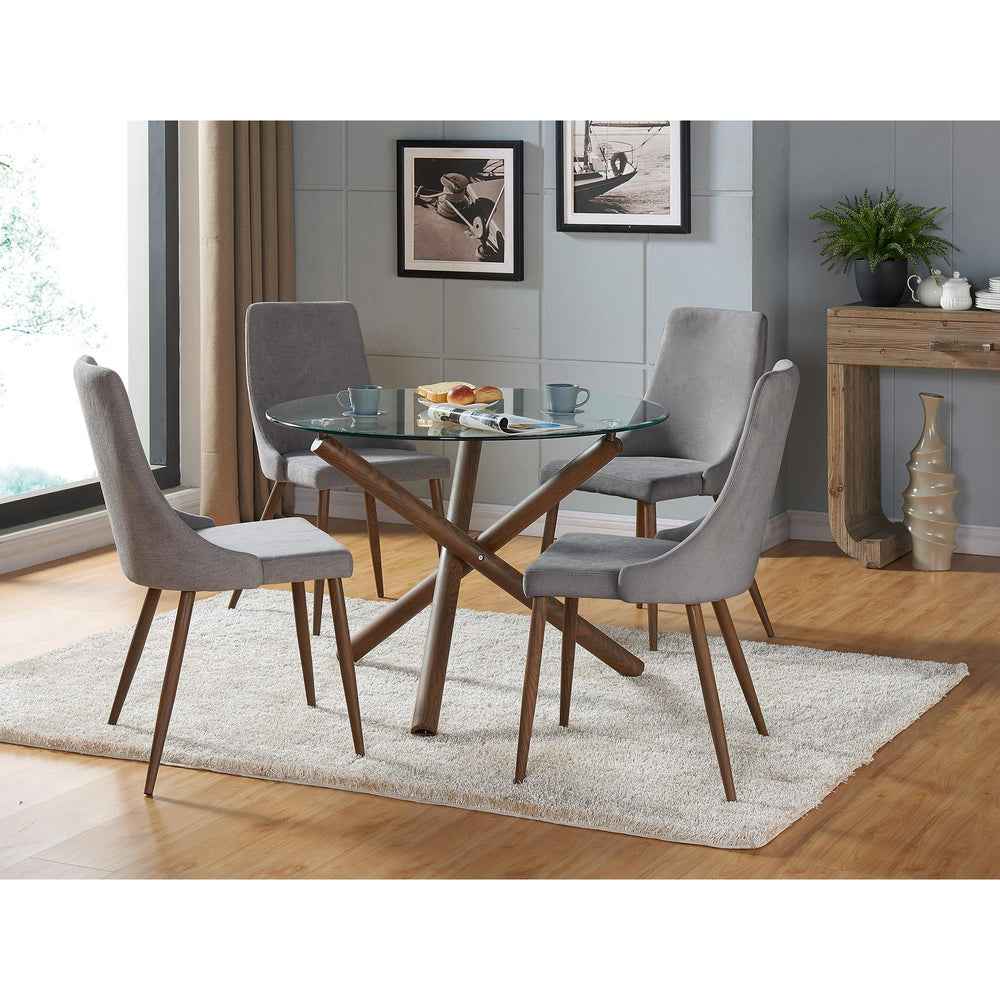 Worldwide Home Furnishings Rocca 201-264-40 Round Dining Table - Walnut IMAGE 5