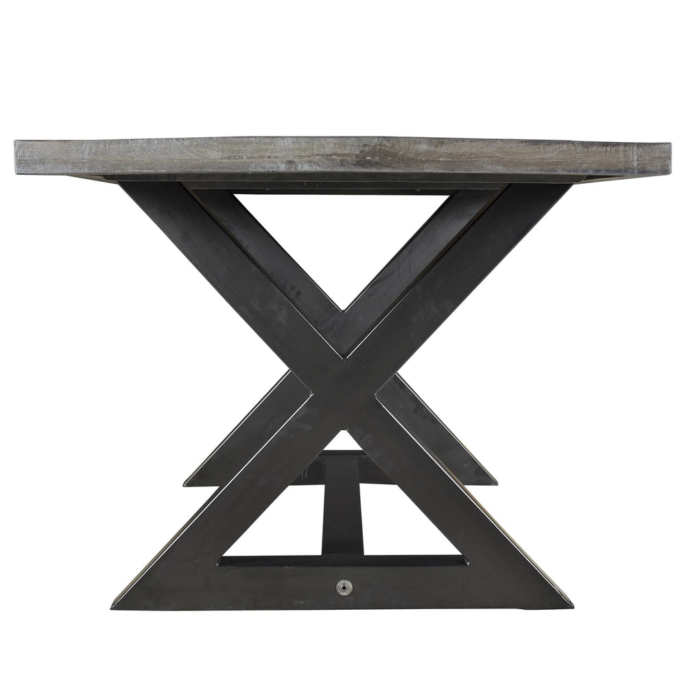  !nspire Zax 201-147DG Rectangular Dining Table - Distressed Grey IMAGE 3