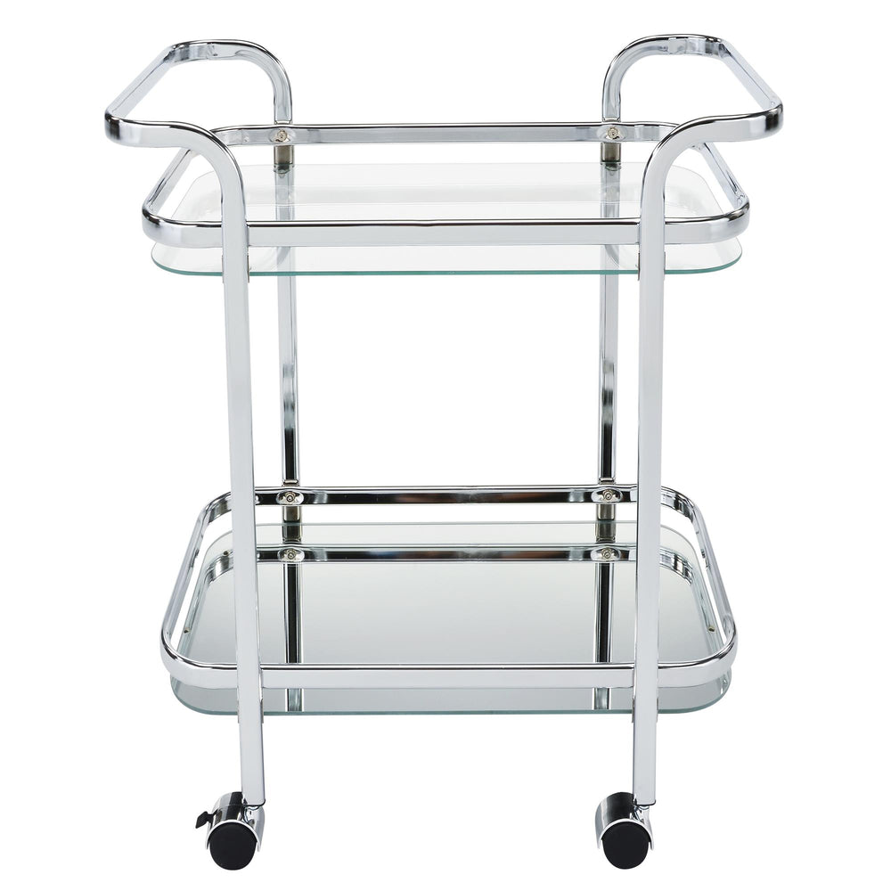  Worldwide Home Furnishings Zedd 556-218CH 2-Tier Bar Cart - Chrome IMAGE 5