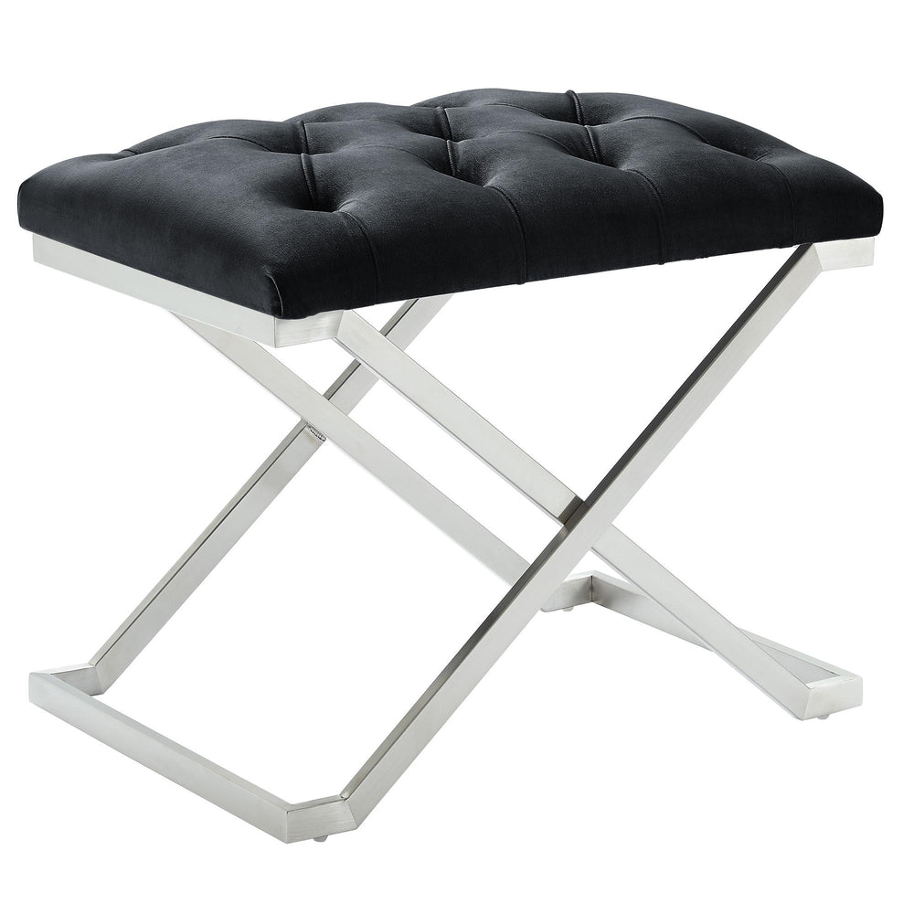  !nspire Aldo 401-103BK Bench - Black and Silver IMAGE 3