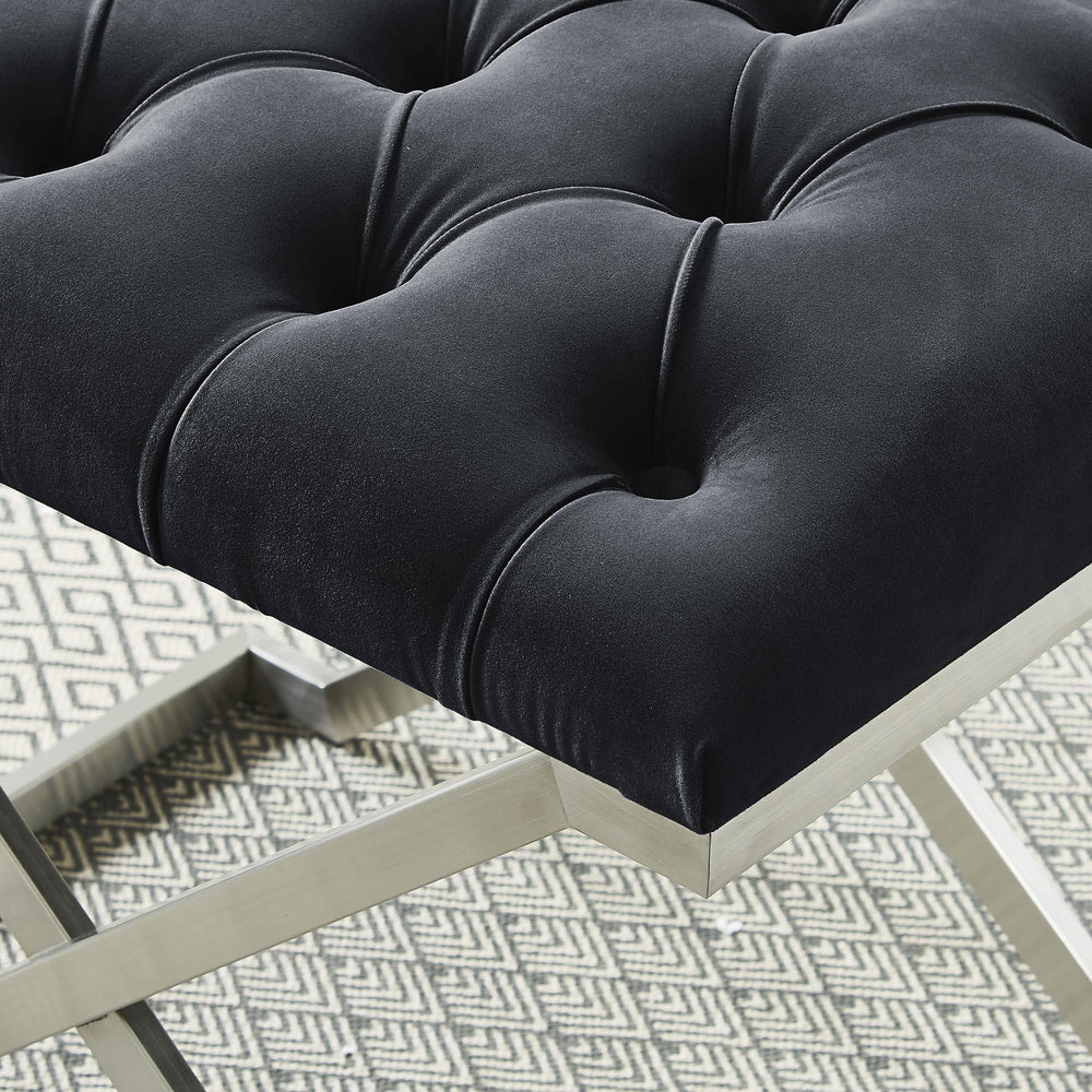  !nspire Aldo 401-103BK Bench - Black and Silver IMAGE 5