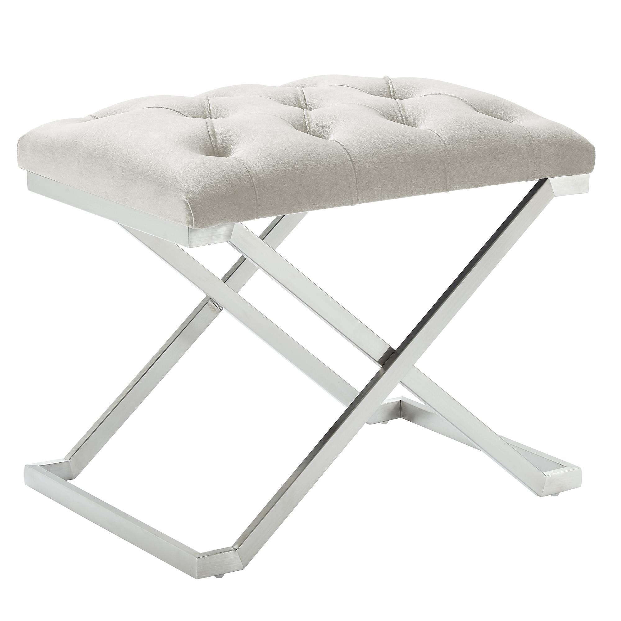  !nspire Aldo 401-103IV Bench - Ivory and Silver IMAGE 3