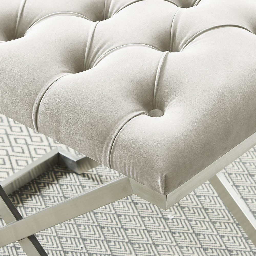  !nspire Aldo 401-103IV Bench - Ivory and Silver IMAGE 5