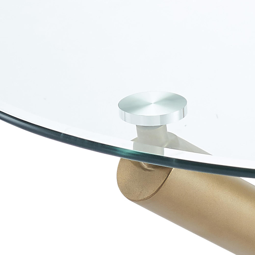  !nspire Carmilla 201-353GD Round Dining Table - Aged Gold IMAGE 6