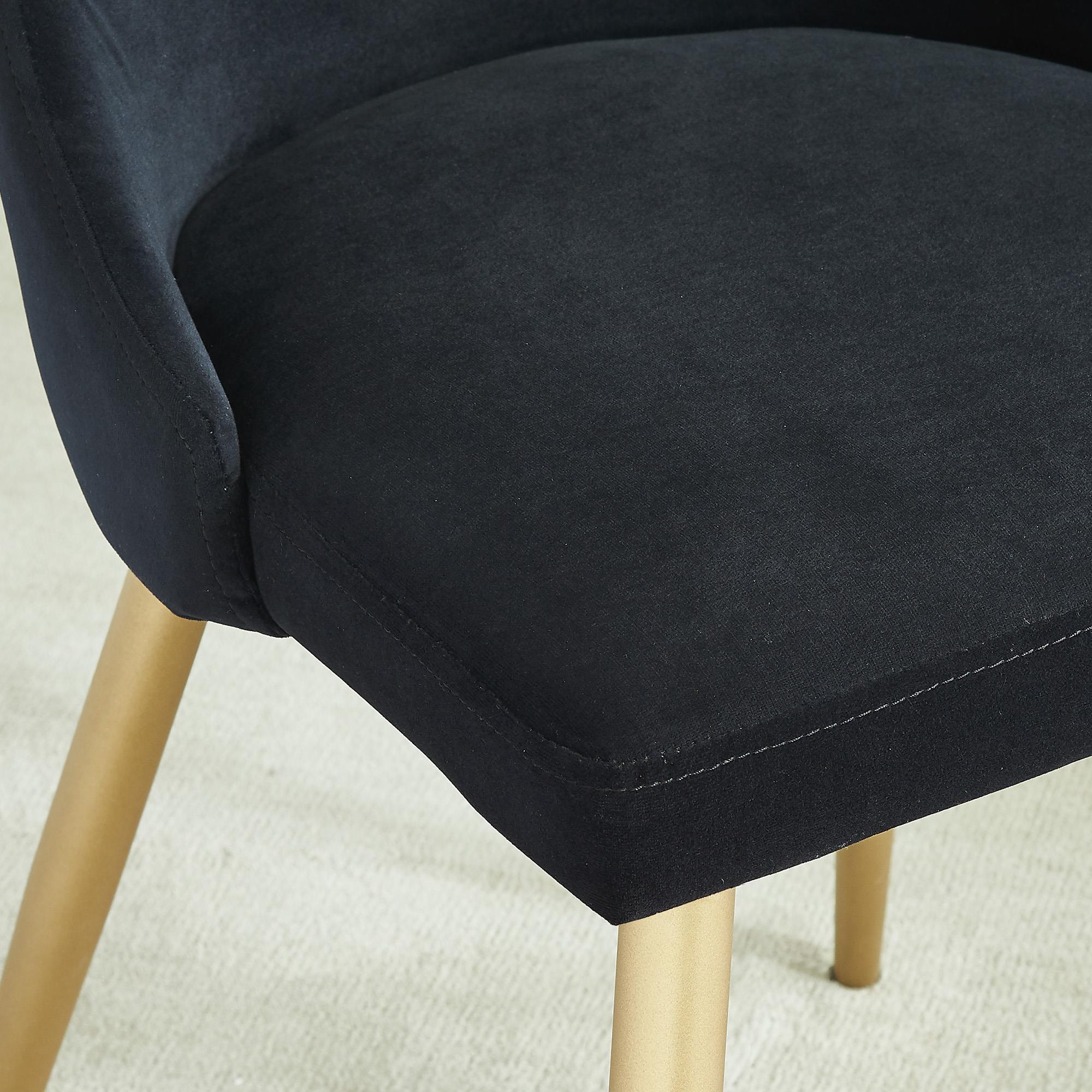  !nspire Carmilla 202-353BK Dining Chair - Black and Aged Gold IMAGE 4
