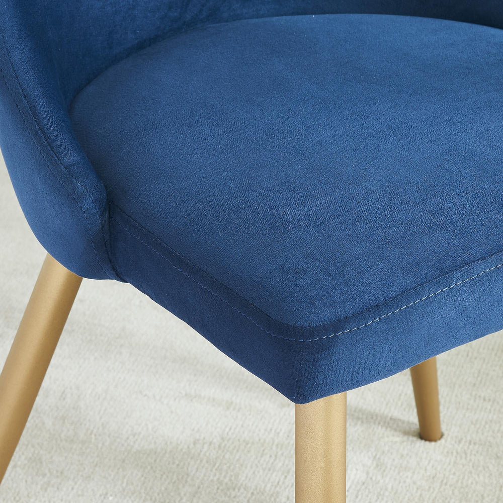  !nspire Carmilla 202-353BLU Dining Chair - Blue and Aged Gold IMAGE 4