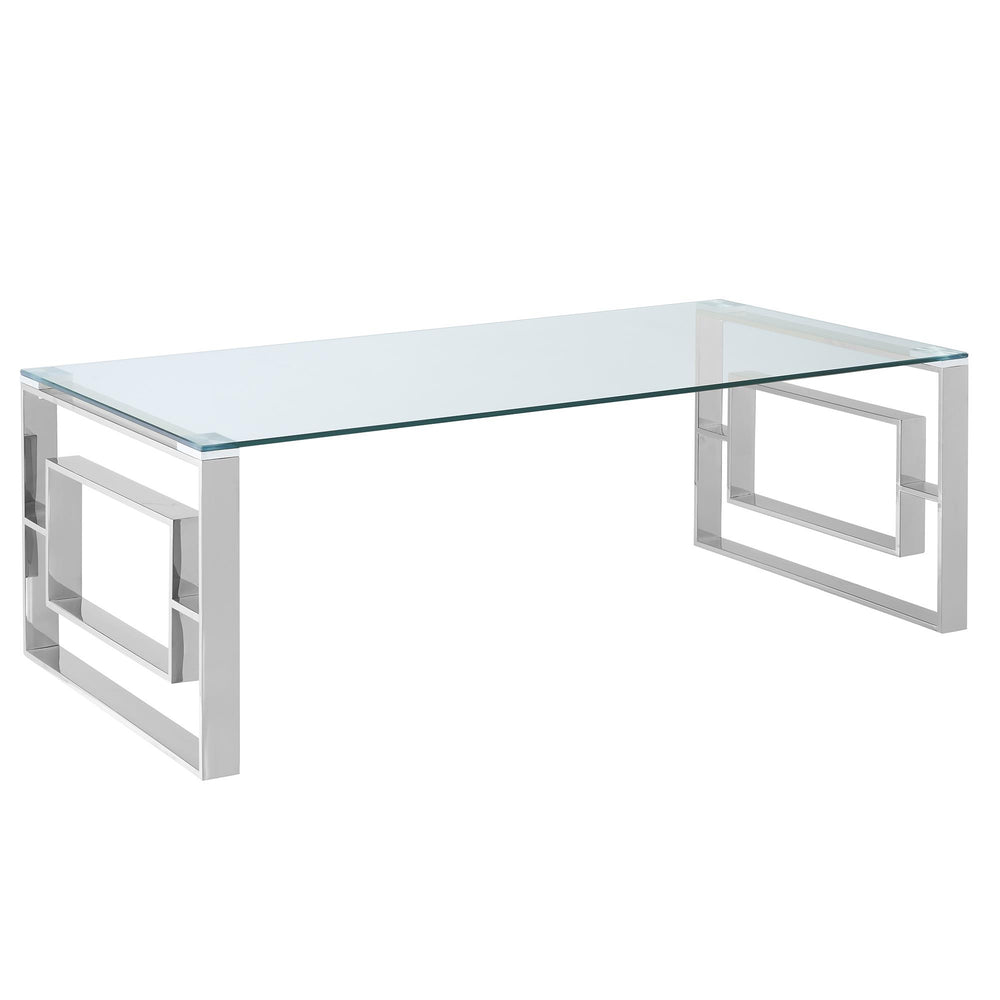  !nspire Eros 301-482CH Coffee Table - Silver IMAGE 1