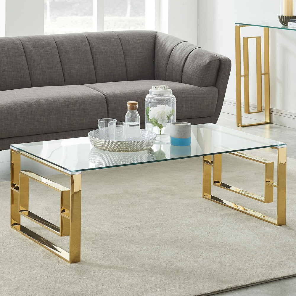  !nspire Eros 301-482GL Coffee Table - Gold IMAGE 2