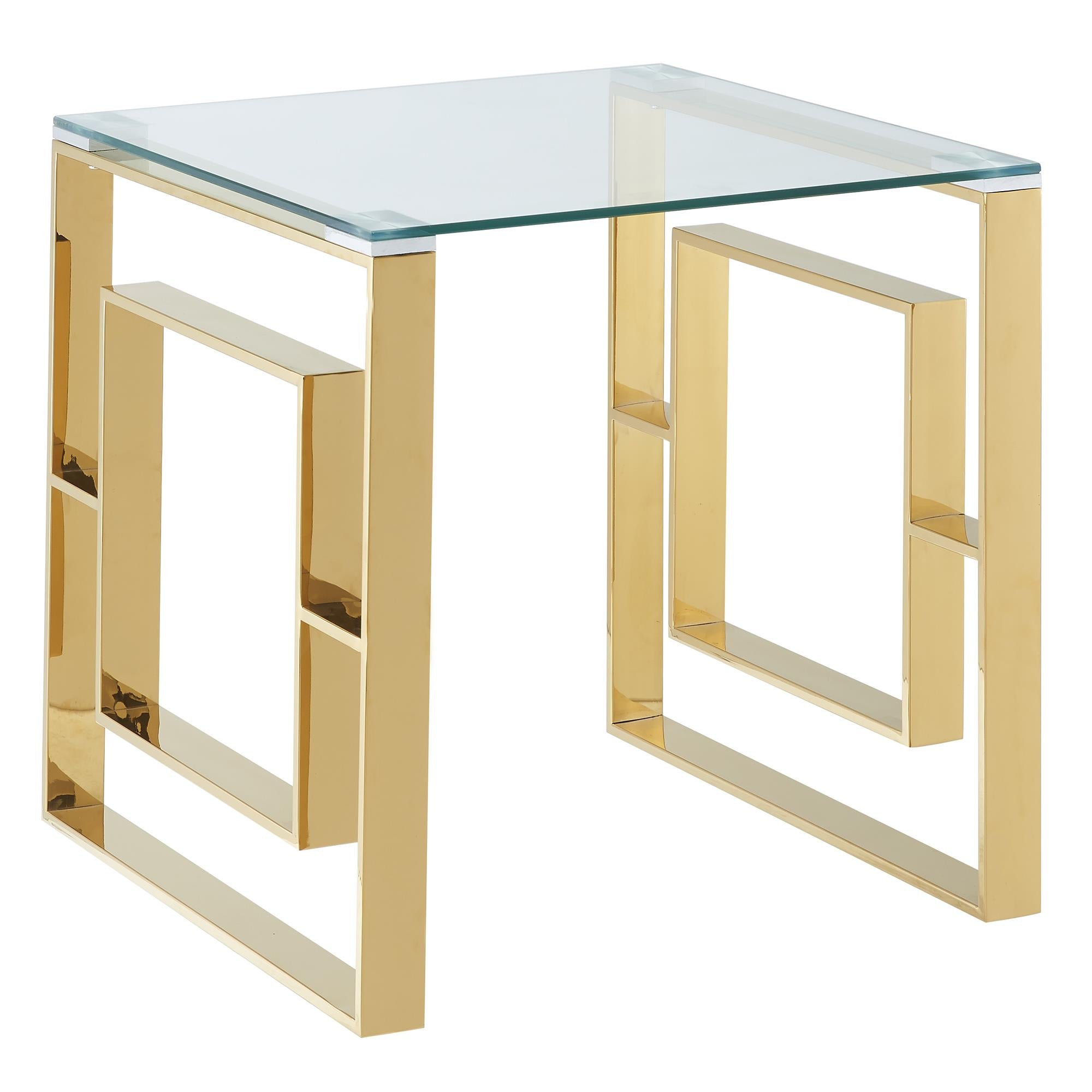  !nspire Eros 501-482GL Accent Table - Gold IMAGE 1