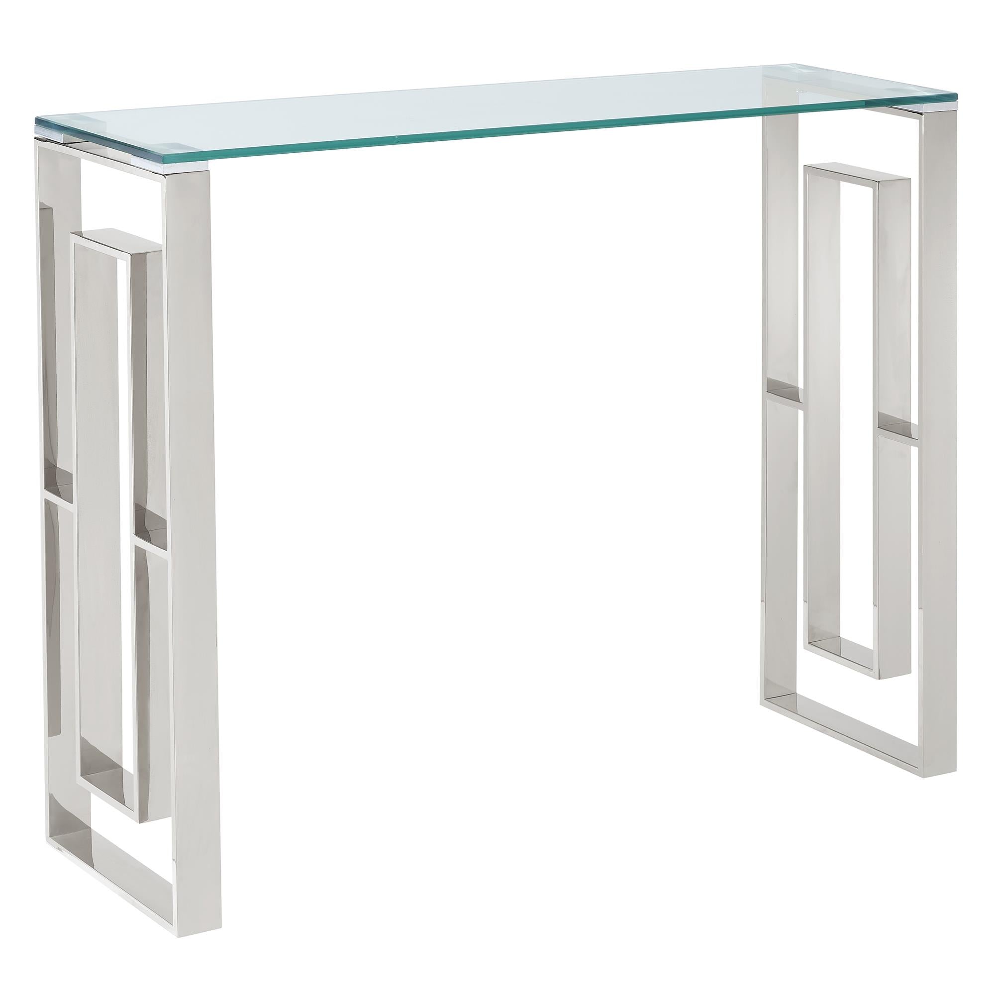  !nspire Eros 502-482CH Console/Desk - Silver IMAGE 1