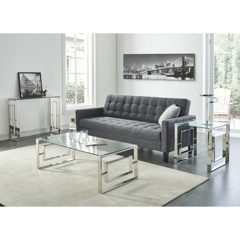  !nspire Eros 502-482CH Console/Desk - Silver IMAGE 6