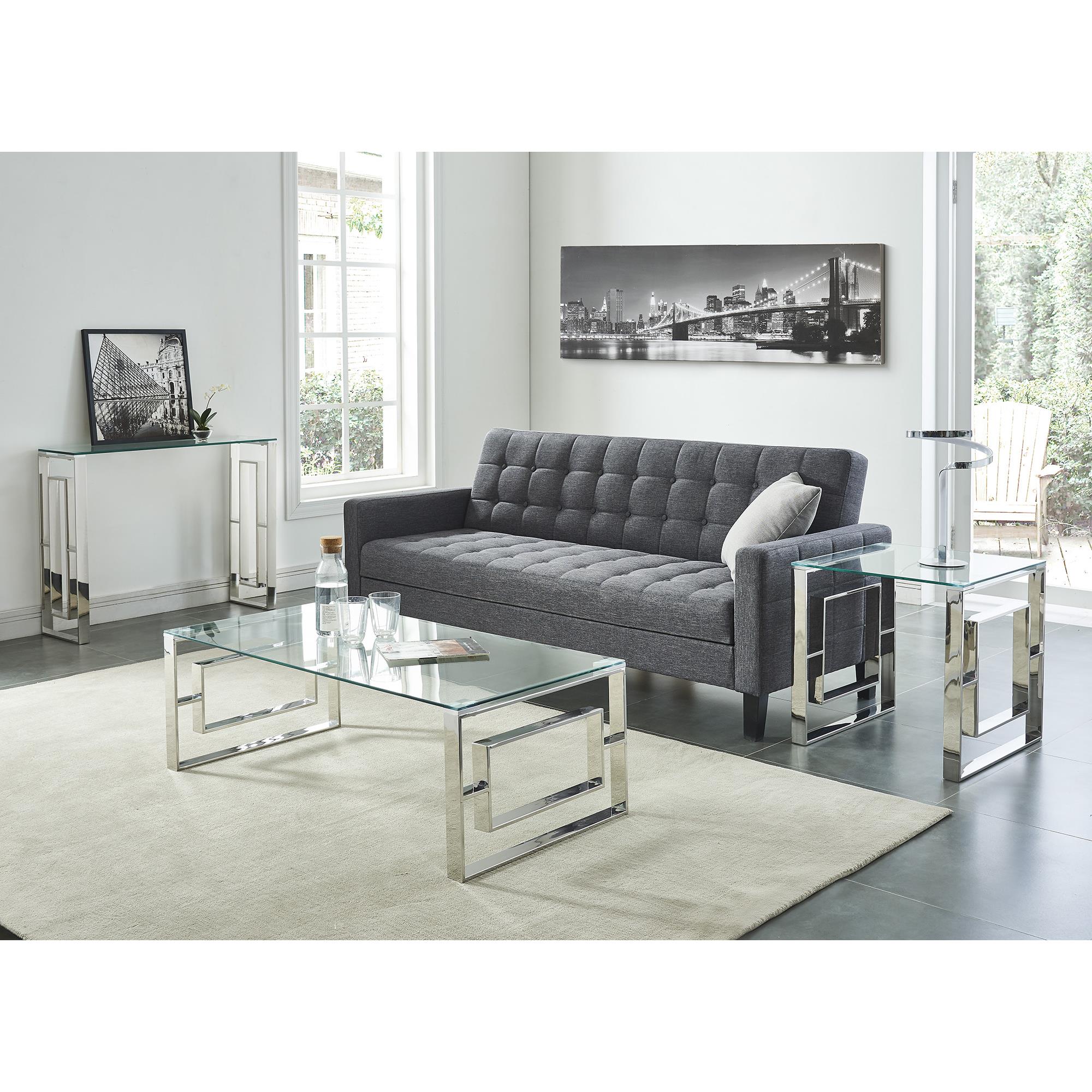  !nspire Eros 502-482CH Console/Desk - Silver IMAGE 6