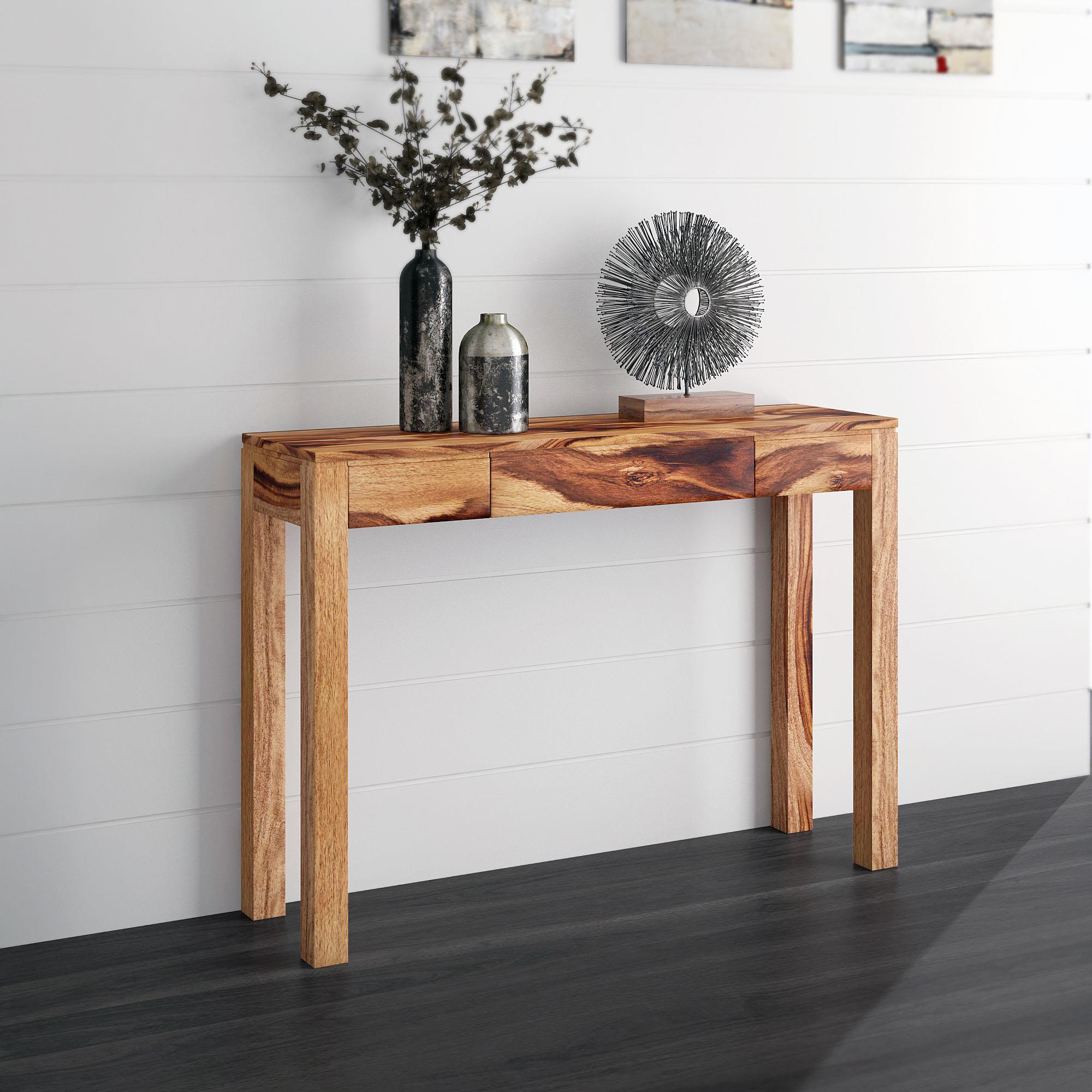  !nspire Idris 502-814DSH Console/Desk - Dark Sheesham IMAGE 2