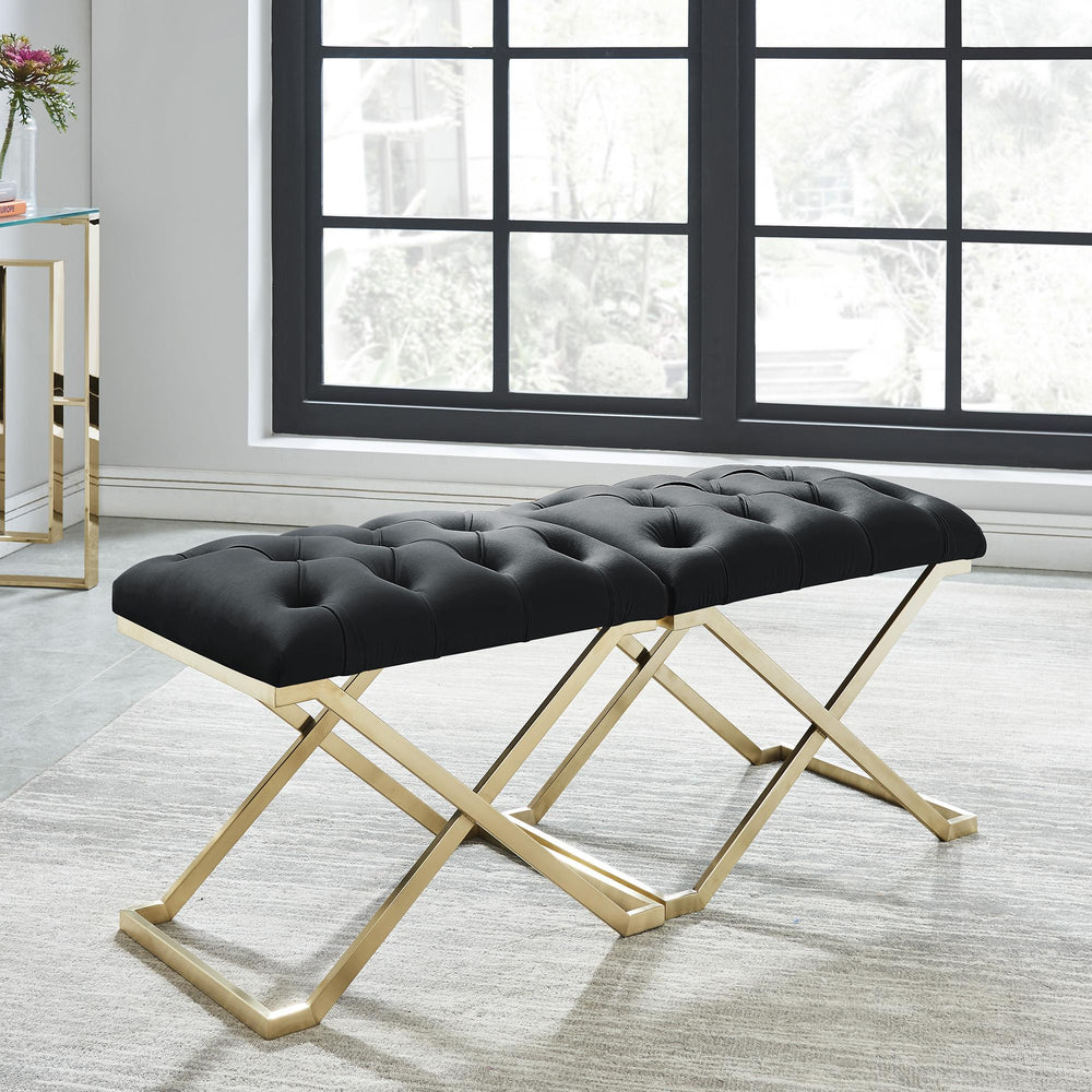  !nspire Rada 401-404BK Bench - Black and Gold IMAGE 4