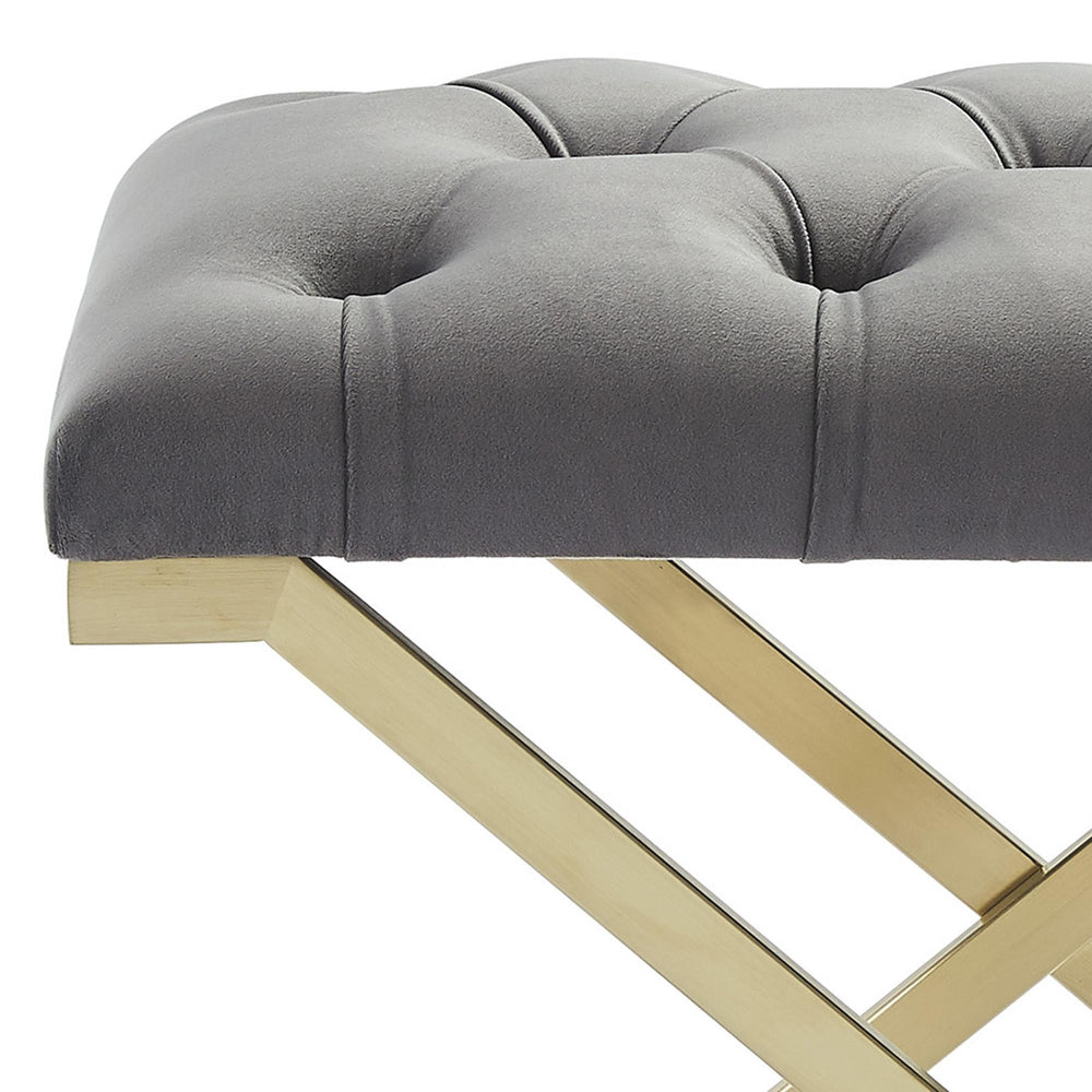  !nspire Rada 401-404GY Bench - Grey and Gold IMAGE 7