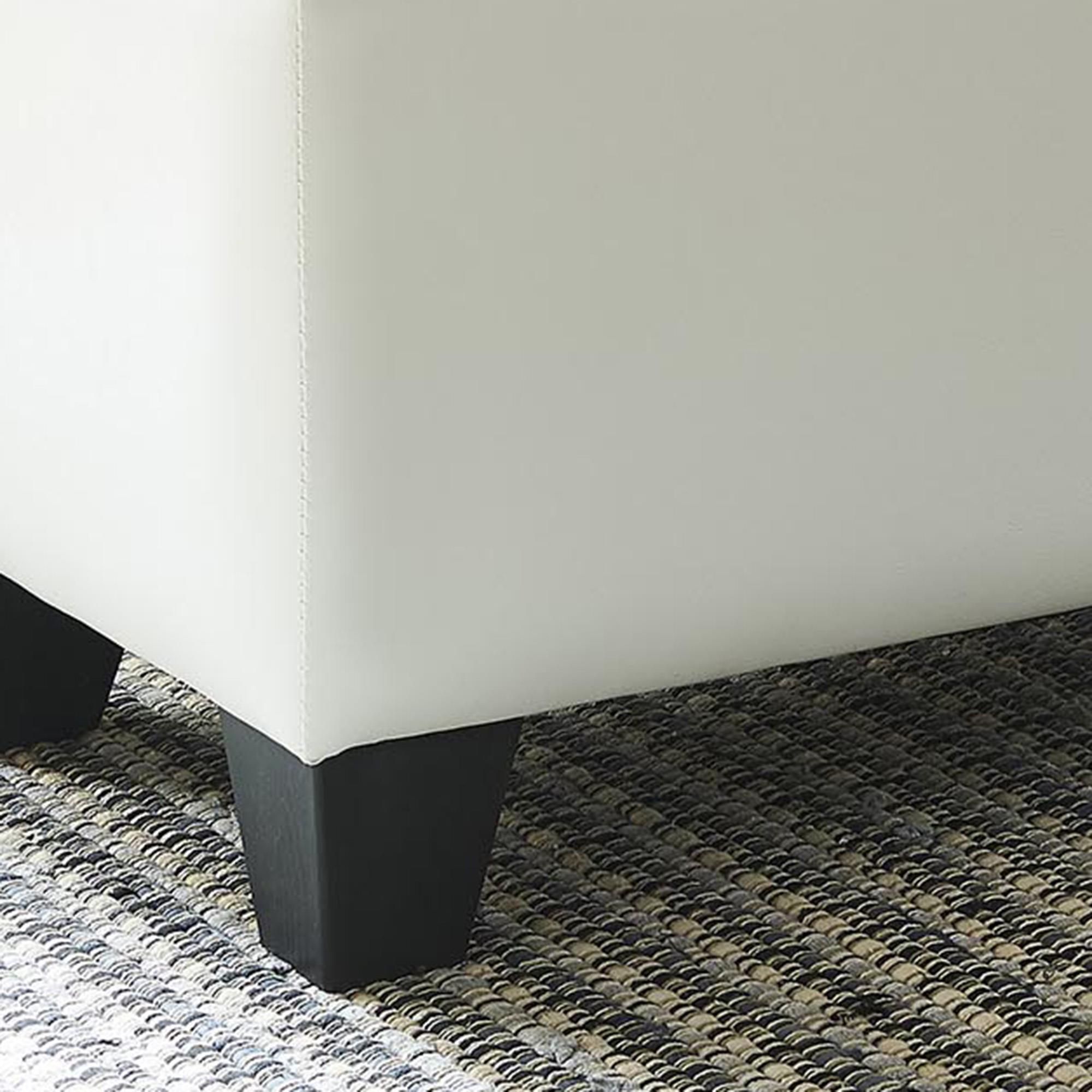  Worldwide Home Furnishings Winston 402-257WT Rectangular Storage Ottoman Bench - White IMAGE 7