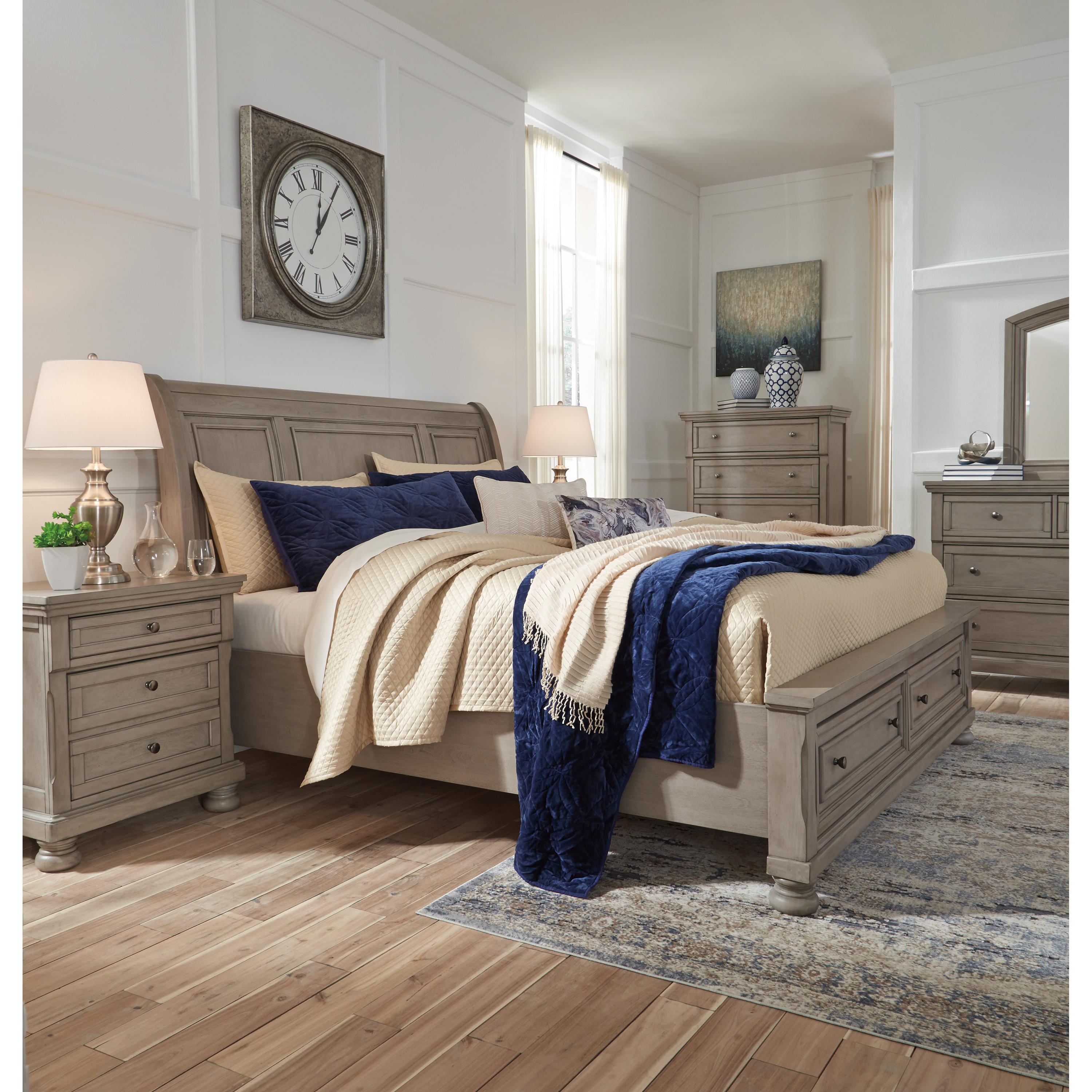  Signature Design by Ashley Lettner King Sleigh Bed with Storage B733-78/B733-76/B733-99 IMAGE 7