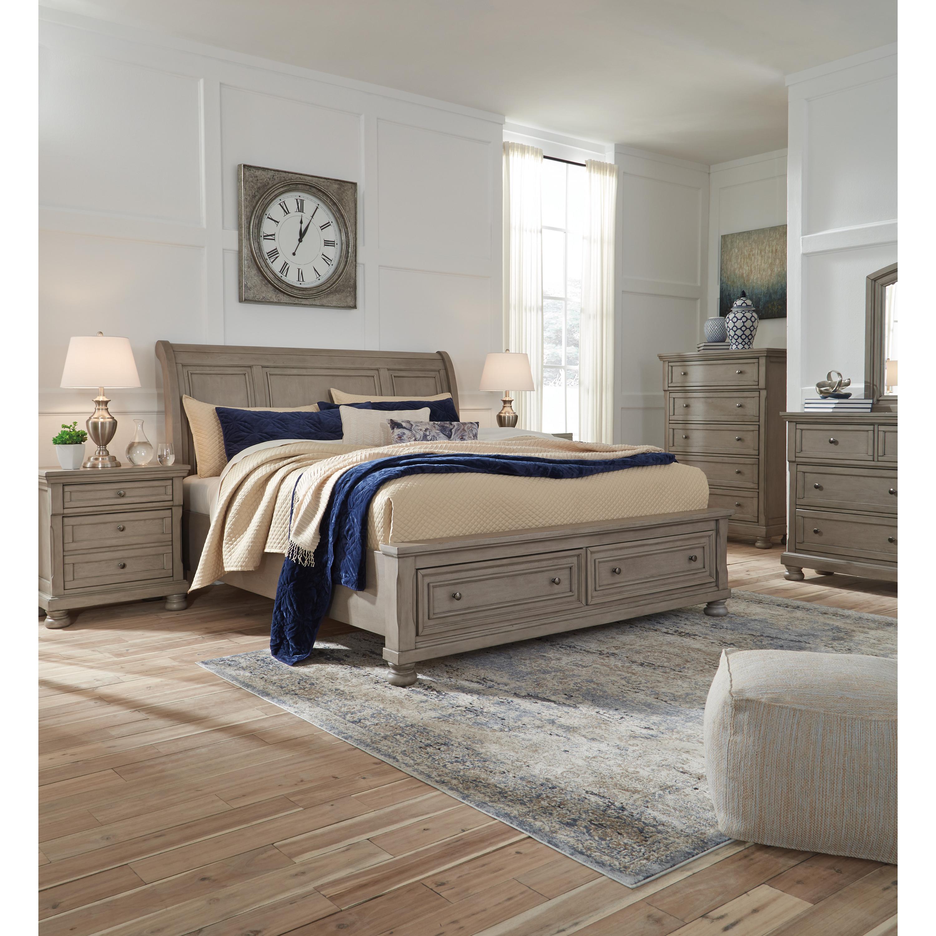  Signature Design by Ashley Lettner California King Sleigh Bed with Storage B733-78/B733-76/B733-95 IMAGE 4