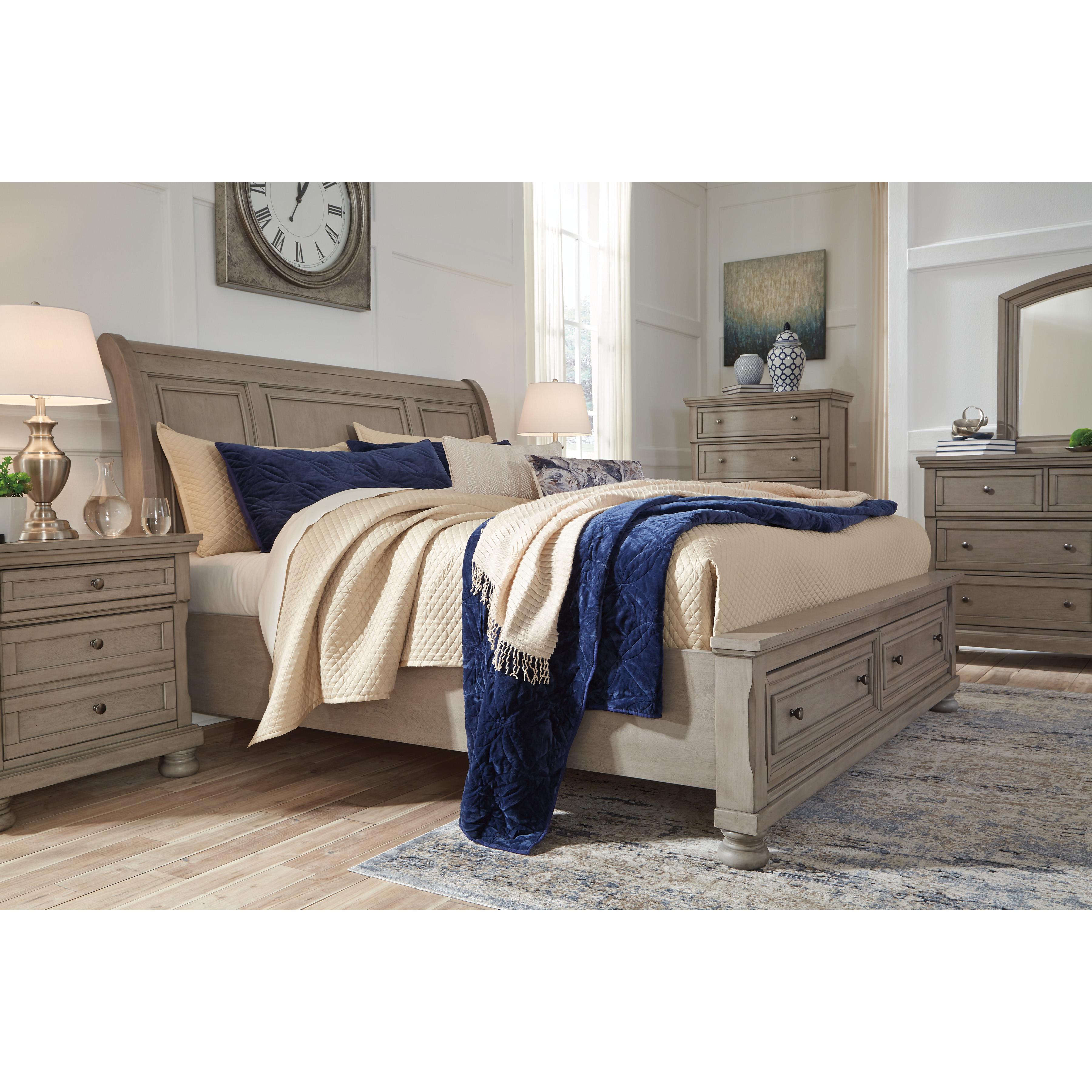  Signature Design by Ashley Lettner California King Sleigh Bed with Storage B733-78/B733-76/B733-95 IMAGE 6