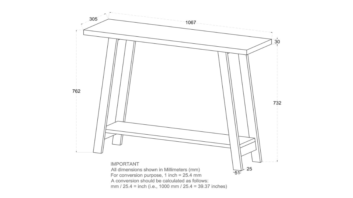 VOLSA CONSOLE TABLE