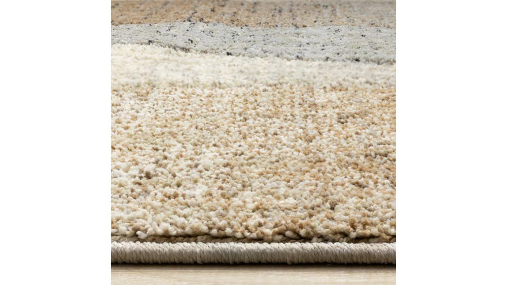 Cora Grey Black Brown Spiky Geometric Design Rug