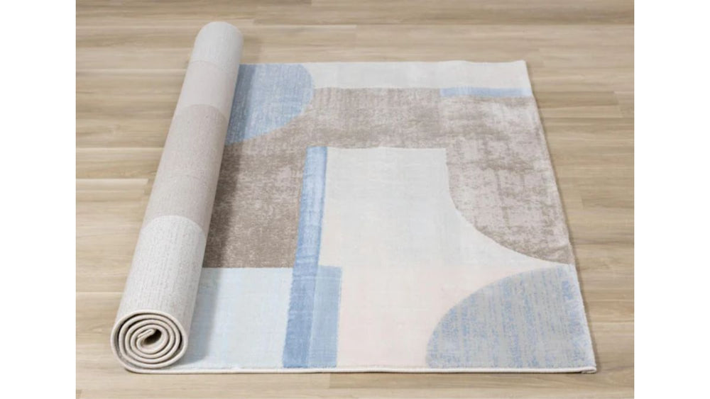 Belle Blue Grey Cream Shape Shifting Rug